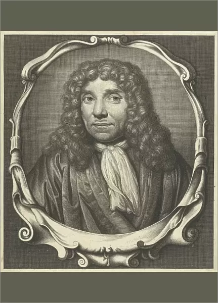 Portrait of Anton van Leeuwenhoek, Abraham de Blois, Jan Verkolje (I), 1679 - 1717