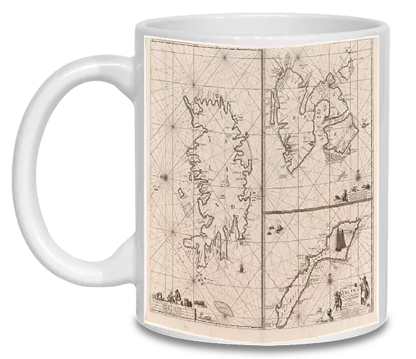 Three-piece waiver of Iceland, Jan Mayen Island and Spitsbergen, Jan Luyken, Johannes