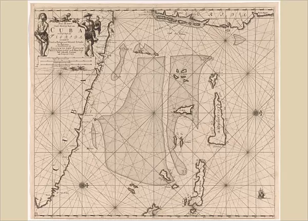 Sea chart of part of southeastern Florida and northeast of Cuba, Jan Luyken, Claes
