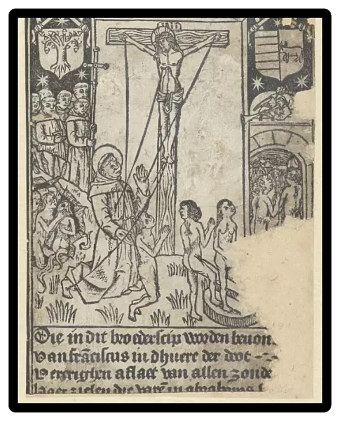 Christ on the cross with St. Francis and the final judgment, Anonymous, 1490-1510