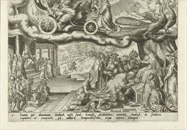 The planet Jupiter and its children, Harmen Jansz Muller, Hieronymus Cock, 1566 - 1570
