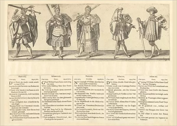 Count Floris XVII, Willem XVIII, Floris XIX, Jan XX and Jan XXI
