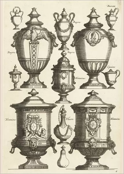 Twelve designs for goldsmiths, Daniel Marot (I), Anonymous, Anonymous, after 1703