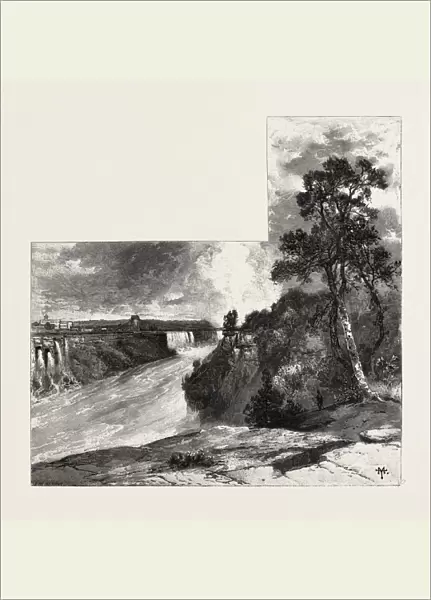 A Glimpse of the Niagara Falls from Clinton, Canada, Nineteenth Century Engraving
