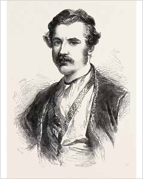 Austin Henry Layard, Ll. D. Discoverer of the Nimroud Sculptures, 1851 Engraving