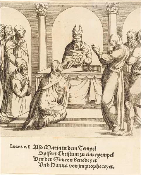 Augustin Hirschvogel (German, 1503 - 1553), The Presentation in the Temple, 1549, etching