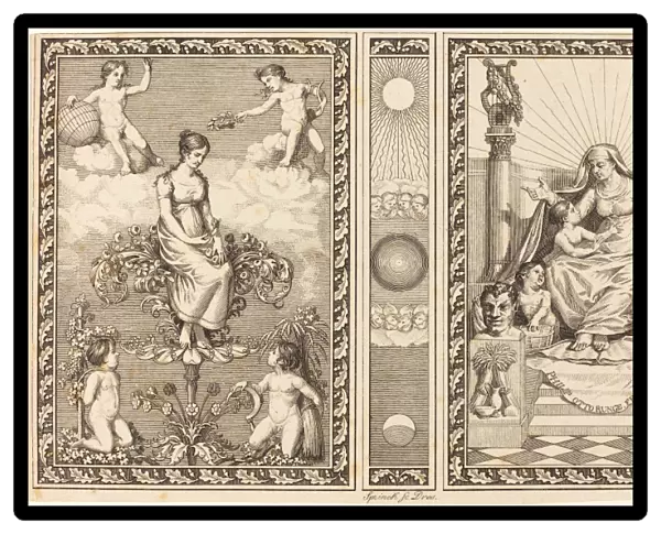 Philipp Otto Runge (German, 1777 - 1810), Design for Calendar, engraving