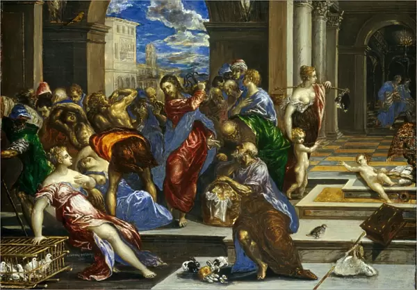 El Greco (Domenikos Theotokopoulos), Christ Cleansing the Temple, Greek, 1541-1614