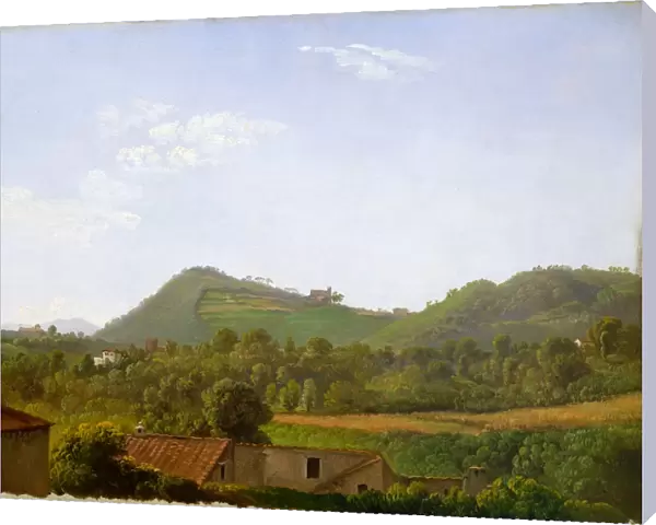 Simon Denis (Belgian, 1755-1812), View near Naples, c. 1806, oil on paper on canvas
