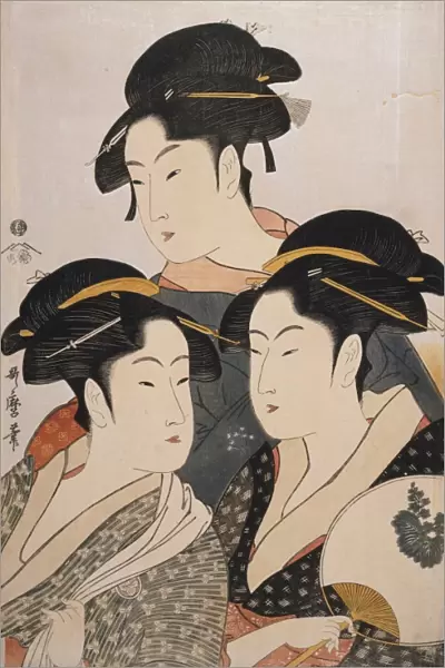 TA a┼¢ji san bijin] = [Three beauties of the present day], Kitagawa, Utamaro