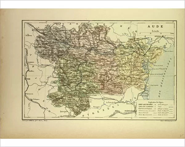 Map of Aude, France