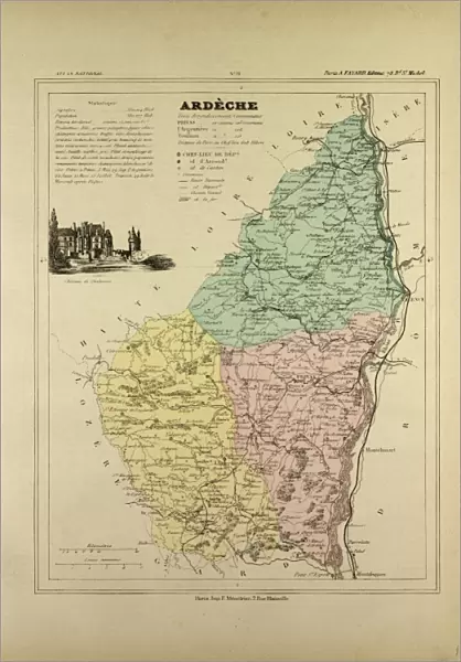 Map of Ardeche, France