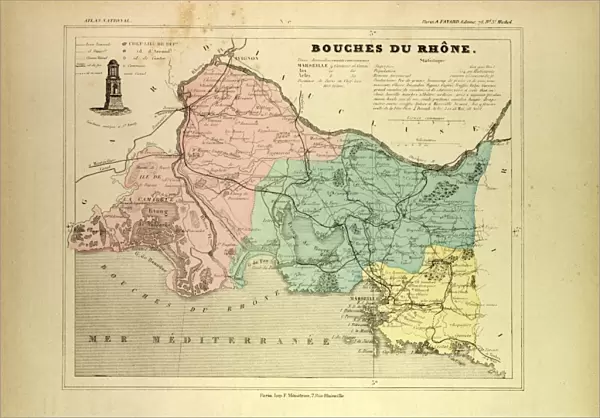 Map of Bouches Du Rhone, France