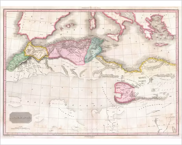 1818, Pinkerton Map of Northern Africa and the Mediterranean, John Pinkerton, 1758 - 1826