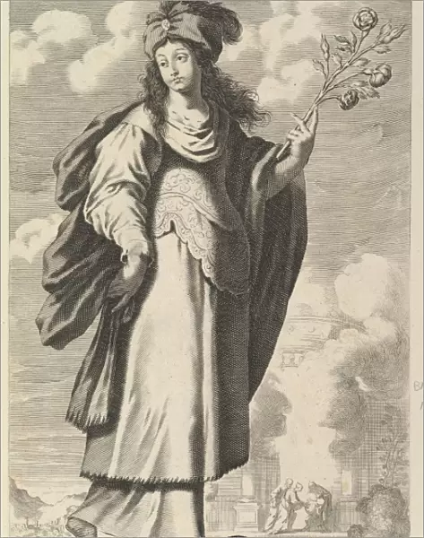 Sibylle Hellespontique ca 1635 Engraving figure