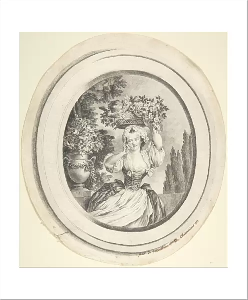Marton ou la jeune bouquetiere 1787 Graphite