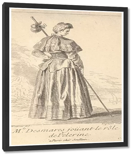Actress Charlotte Desmares playing role pilgrim