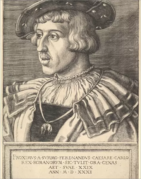 Emperor Ferdinand I 16th century Engraving first state