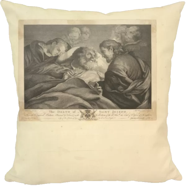Death St Joseph 1766 Engraving sheet 11 x 14 15  /  16