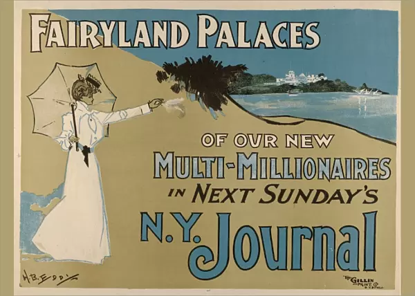 Drawings Prints, Print Poster, New York Journal, Fairland, Palaces, Our, New, Multi-Millionaires