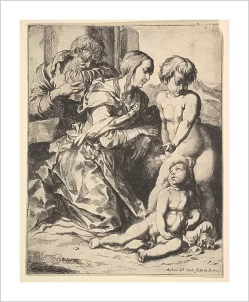 Virgin kneeling Christ 1610-42 Etching Sheet