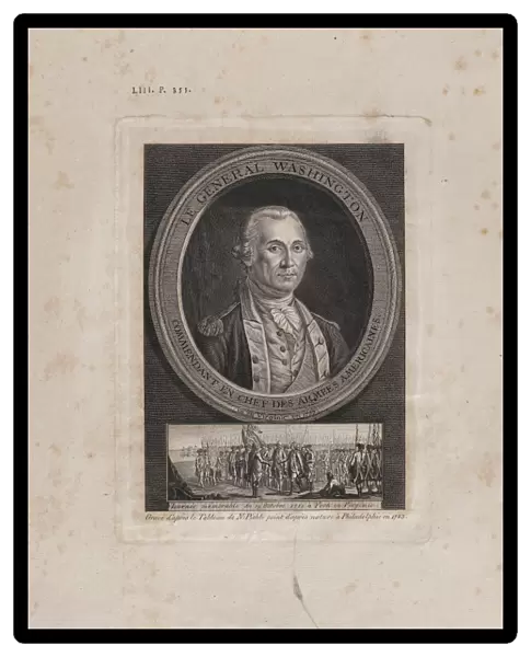Drawings Prints, Print, Le General Washington, Commendant, en, Chef, des, Armees