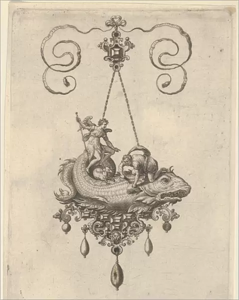Pendant Design Fish Carrying Tobias Angel 1582