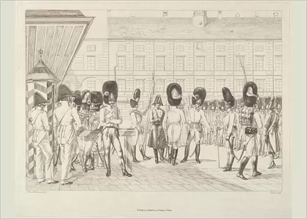 Austrian Grenadiers early 19th century Etching