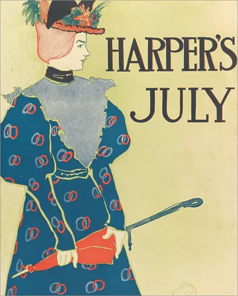 Harper July 1896 Lithograph Sheet 18 11  /  16 14 1  /  8