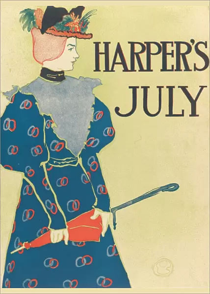 Harper July 1896 Lithograph Sheet 18 11  /  16 14 1  /  8