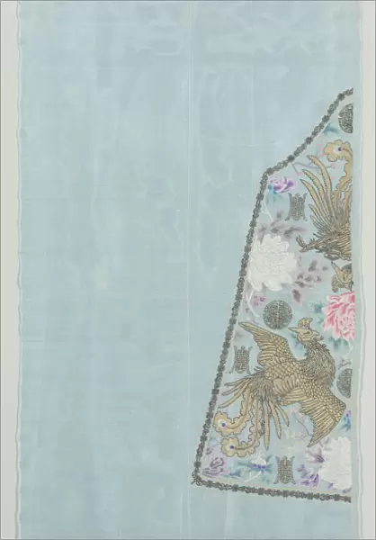 Uncut Robe Sleeve Panel 1890s China late 19th century