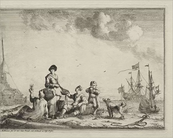 Fish Vender 1701 Ludolf Backhuysen Dutch 1631-1708