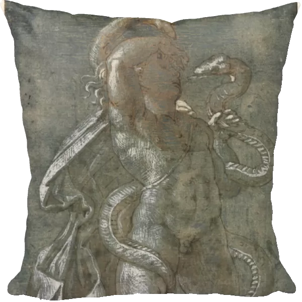 Man Entwined Two Snakes 1527 Attributed Giovanni Antonio da Pordenone