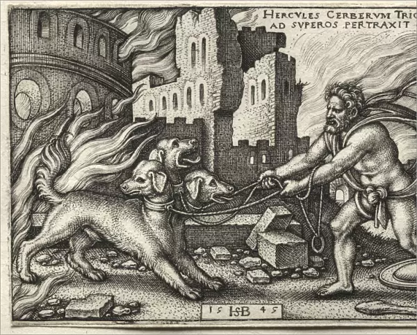 Labors Hercules Hercules Dragging Cerberus Underworld