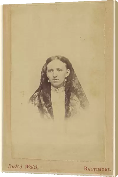 woman wearing veil printed vignette-style Richard Walzl