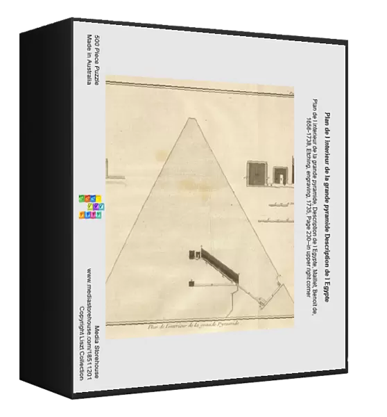 Plan de l interieur de la grande pyramide Description de l Egypte