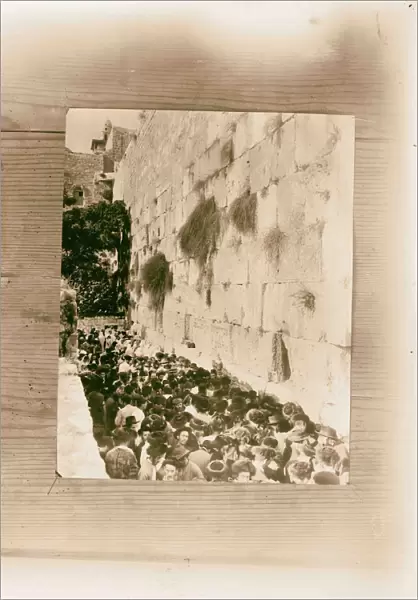 Jews Wailing Wall Day Atonement 1934 Jerusalem