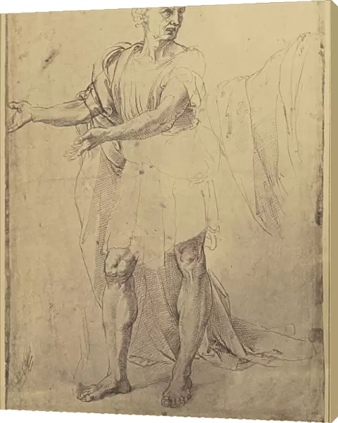 Drawing Standing Man Raphael Roger Fenton English