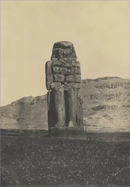 Statue Memnon Thebes Maxime Du Camp French 1822