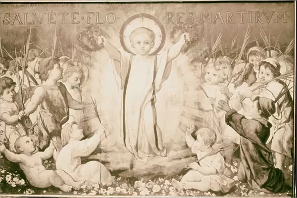 infant Christ rewarding martyred innocents Bethlehem