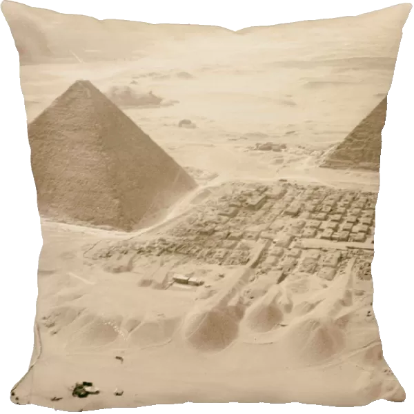 Air views Palestine Cairo pyramids two largest
