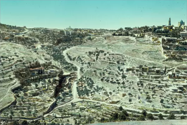 Valley Hinnom east 1950 Jerusalem Israel