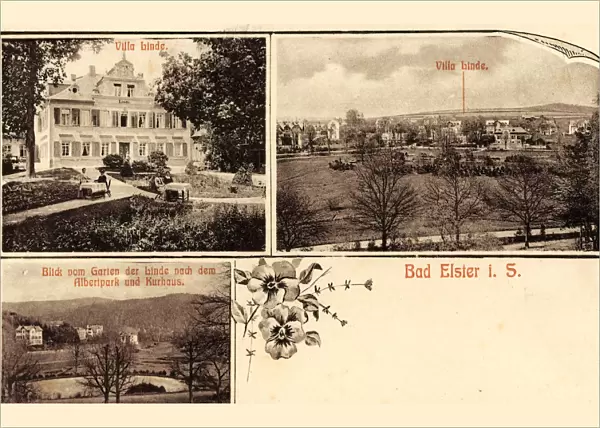 Villas Saxony Parks Spa buildings Multiview postcards