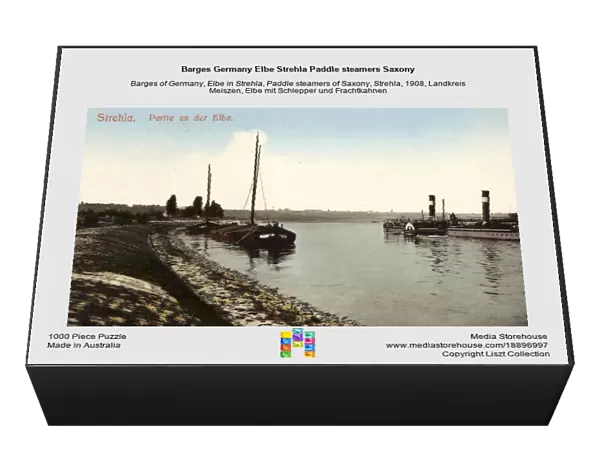 Barges Germany Elbe Strehla Paddle steamers Saxony
