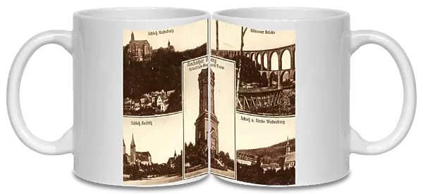 Multiview postcards Friedrich-August-Turm Schloss Rochlitz