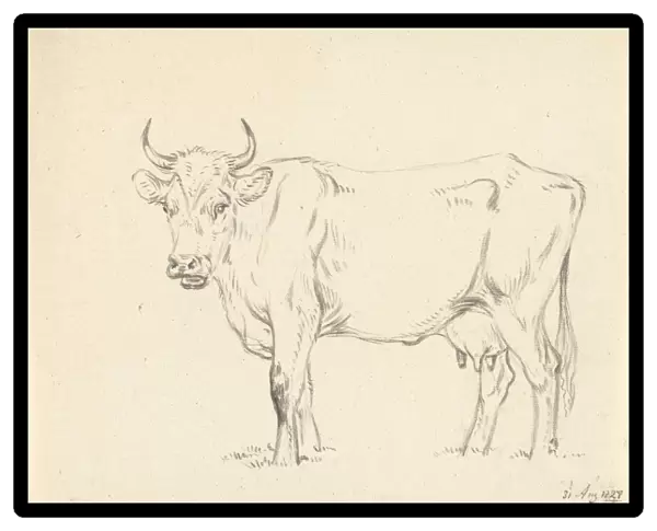 cow left Jean Bernard 31-Aug-1828 paper chalk