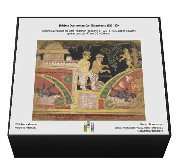 Krishna Overturning Cart Rajasthan c 1520 1530