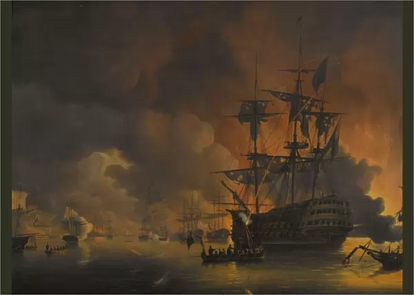 fire Wharves Algiers shortly Bombardment Anglo-Dutch Fleet