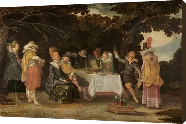 open-air party outdoor party elegant company sitting
