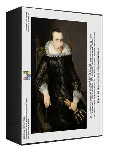 Portrait Man Walterus Fourmenois 1596-1653 Sitting